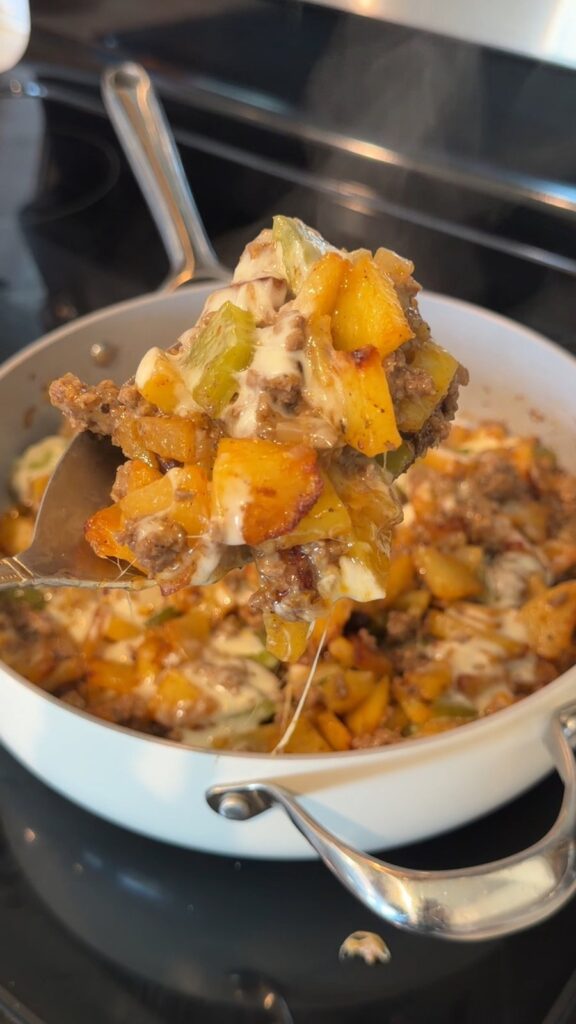 Cheesesteak Potato Skillet