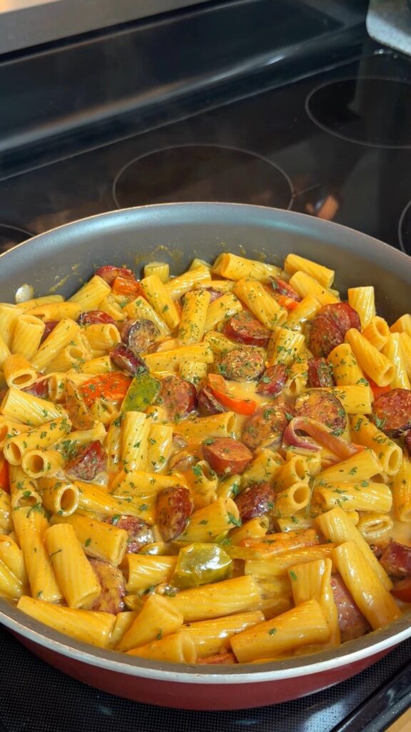 Creamy Smoked Sausage Fajita Pasta