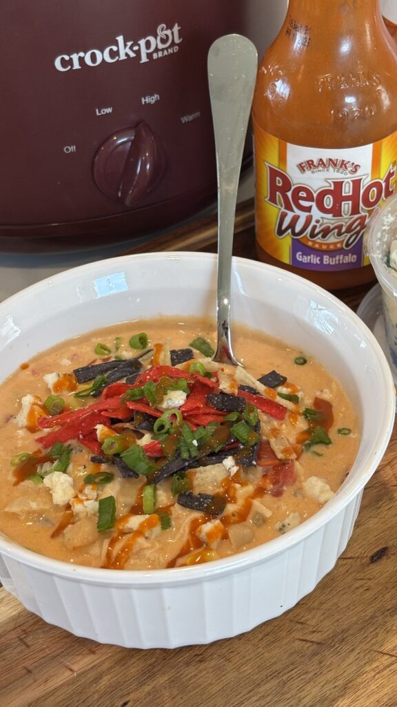 Crockpot Buffalo Chicken Chili