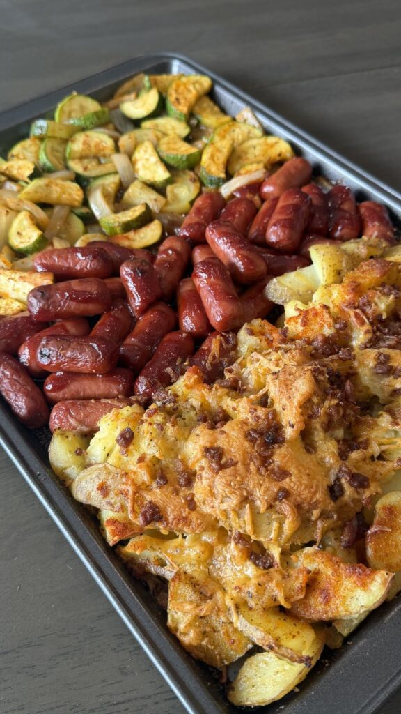Lil Smokies & Loaded Potato Sheet Pan