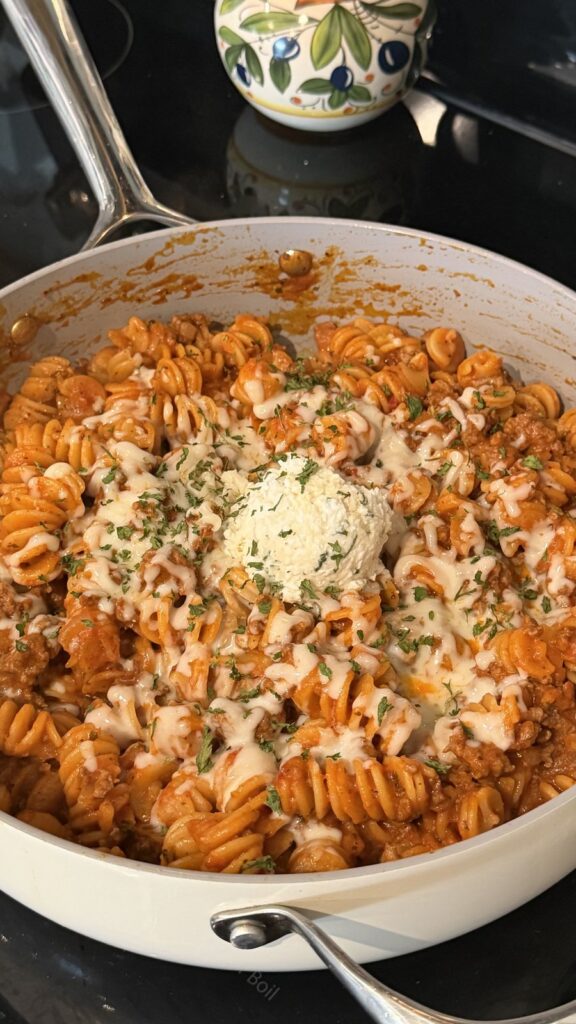 One Skillet Lasagna Pasta